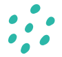 A simple teal abstract design with seven oval shapes arranged in a loose cluster on a black background.